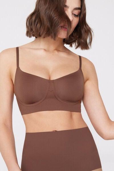 Caramel Natural Lifting Collagen Laser Cut Balconette Bra, 5701_304Y, large image number 3