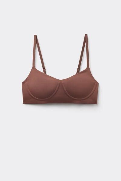 Caramel Natural Lifting Collagen Laser Cut Balconette Bra, 5701_304Y, large image number 4