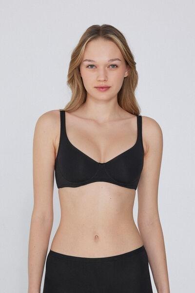 Black Paris Balconette Bra, , large image number 0