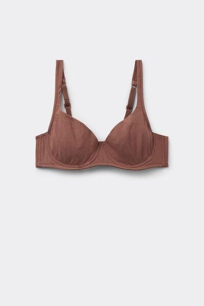 Brown Paris Organic Cotton Balconette Bra, 5701_304Y, large image number 3