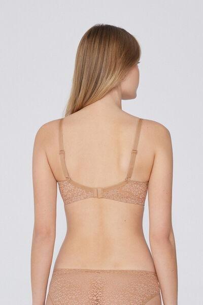 Beige Unpadded Balconette Lace Bra, Natural Blush, large image number 2