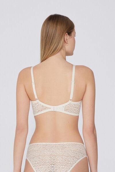 Cream Unpadded Balconette Bra, Ivory Cream, medium