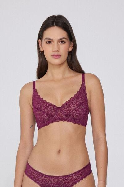 BORDEAUX Paris Recycled Lace Unpadded Balconette Bra, , large image number 0