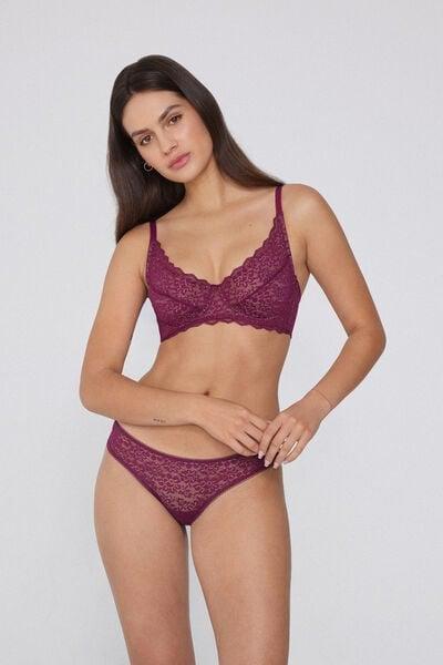 BORDEAUX Paris Recycled Lace Unpadded Balconette Bra, , large image number 1