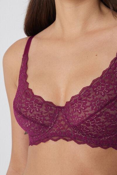 BORDEAUX Paris Recycled Lace Unpadded Balconette Bra, , large image number 3