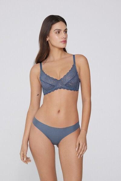 Blue Unpadded Balconette Bra, 5701_730Y, large image number 0