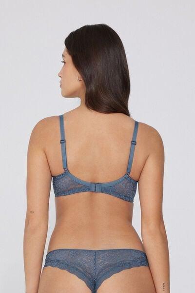 Blue Unpadded Balconette Bra, 5701_730Y, large image number 1