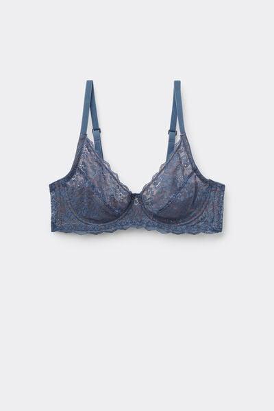 Blue Unpadded Balconette Bra, 5701_730Y, large image number 3