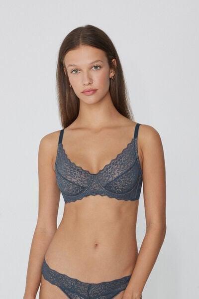 Grey Paris Recycled Lace Unpadded Balconette Bra, 5701_731Y, large image number 1