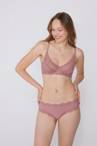 Pink Paris Recycled Lace Unpadded Balconette Bra, 5701_946Y, large image number 0