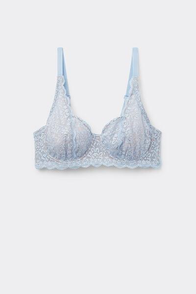 Blue Unpadded Balcony Bra, 5701_307Y, large image number 3