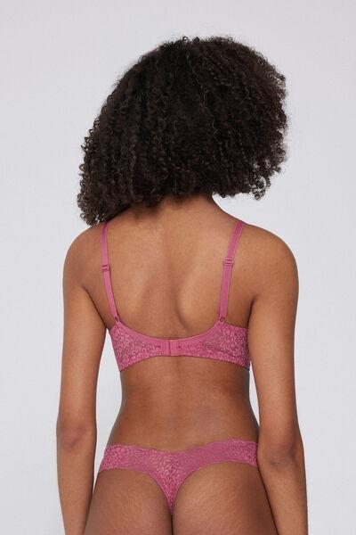 Pink Unpadded Lace Balcony Bra, 5701_322Y, large image number 2