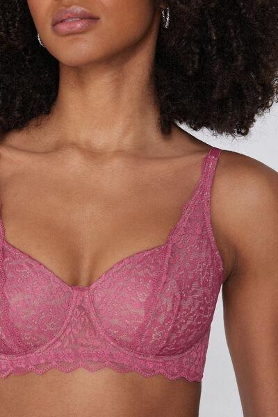 Pink Unpadded Lace Balcony Bra, 5701_322Y, large image number 3