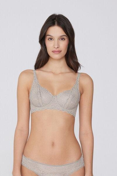 Grey Unpadded Balconette Bra, 5701_347J, medium