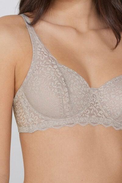Grey Unpadded Balconette Bra, 5701_347J, large image number 3