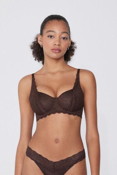 Brown Unpadded Balconette Bra, 5701_830W, large image number 1
