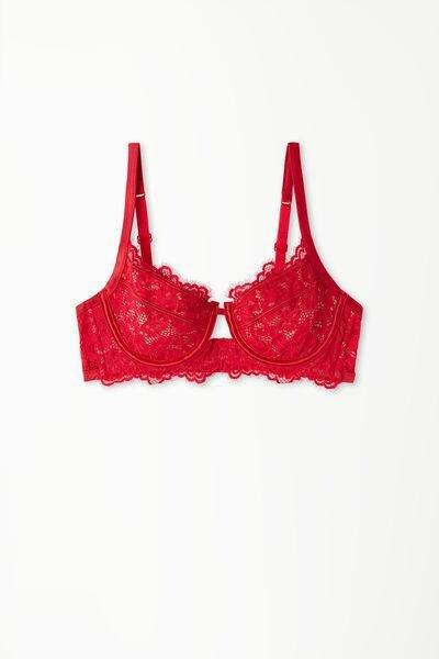 Red Paris Loveletter Lace Balconette Bra, , large image number 4