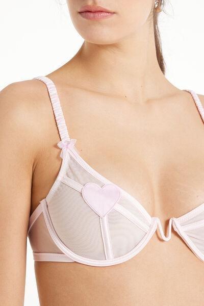 White Paris Sweetheart Balconette Bra, , large image number 3