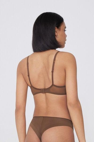 Caramel Essential Tulle Balconette Bra, 5701_304Y, large image number 2