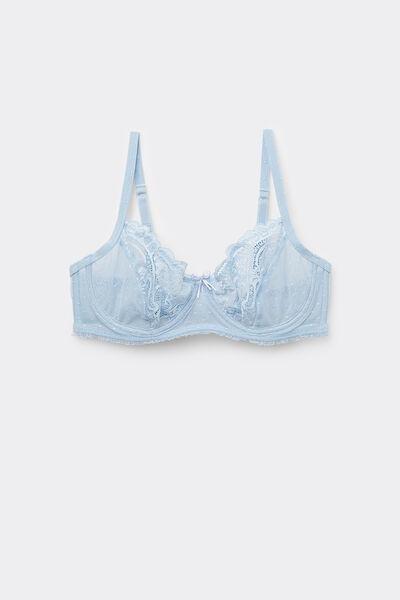 Blue Lace Bliss Balconette Bra, 5701_307Y, large image number 3