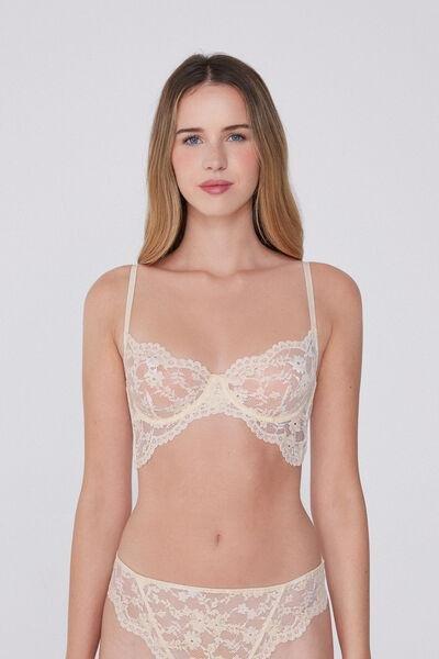 Beige Paris Eternal Cotton Balconette Bra, 5701_729Y, large image number 1