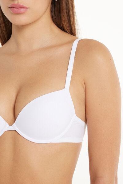 White Microfibre Push-Up Bra, , large image number 3
