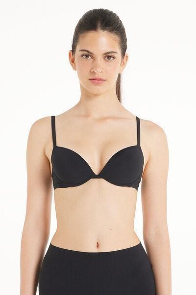 Black Padded Push-Up Bra, , large image number 0