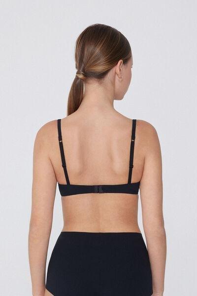 Black Padded Push-Up Bra, Black, large image number 2