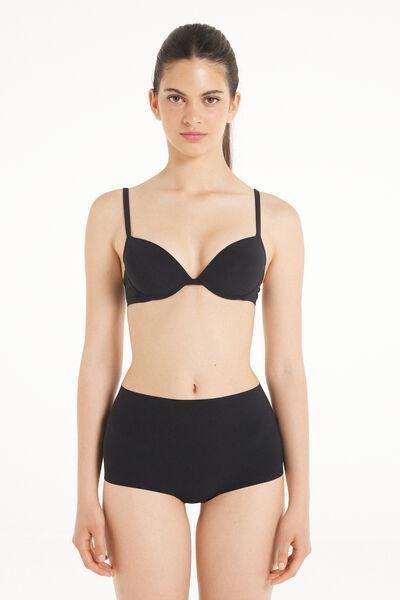 Black Padded Push-Up Bra, , large image number 3