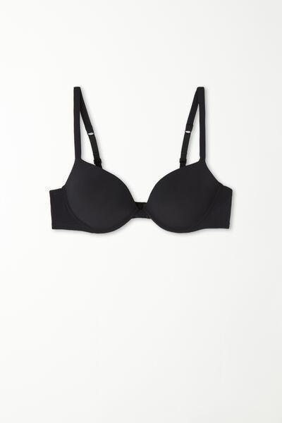 Black Padded Push-Up Bra, , large image number 4