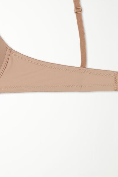 Beige Microfibre Push-Up Bra, , large image number 5