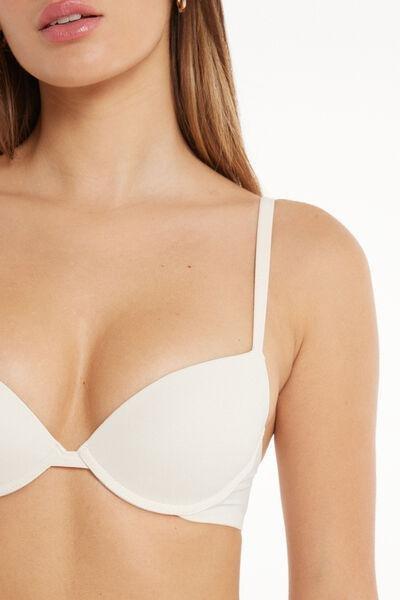 Cream Padded Push-Up Bra, , large image number 3