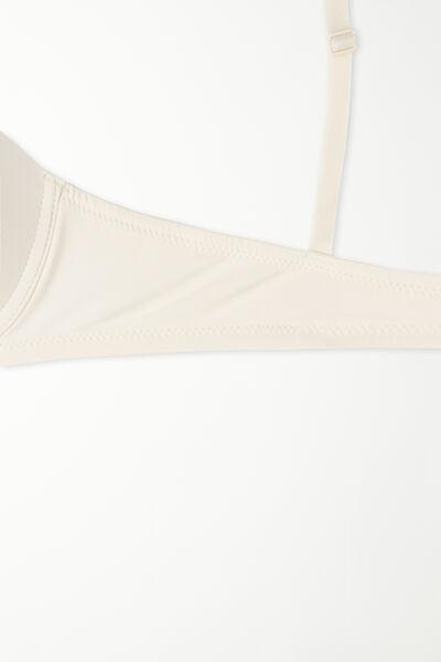 Cream Padded Push-Up Bra, Ivory Cream, large image number 5