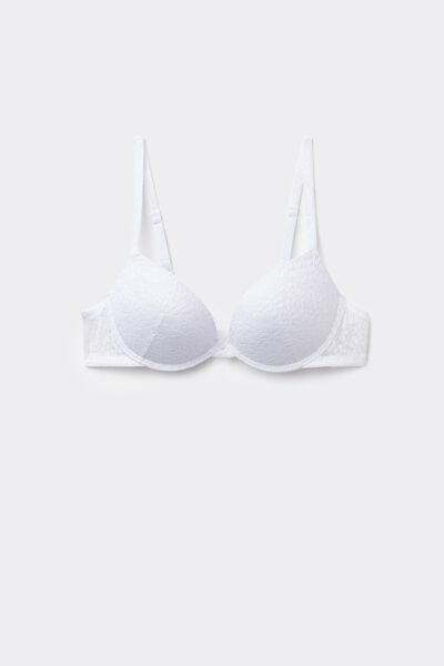 White Padded Push-Up Bra, White, large image number 4