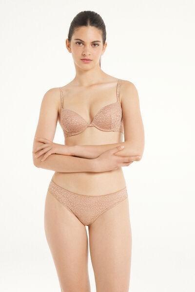 Beige Padded Push-Up Bra, , large image number 1