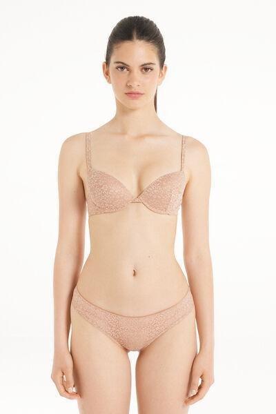 Beige Padded Push-Up Bra, , large image number 3