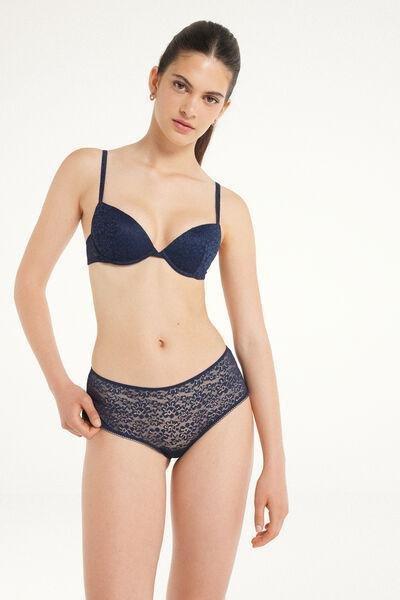 Blue Padded Push-Up Bra, , large image number 1