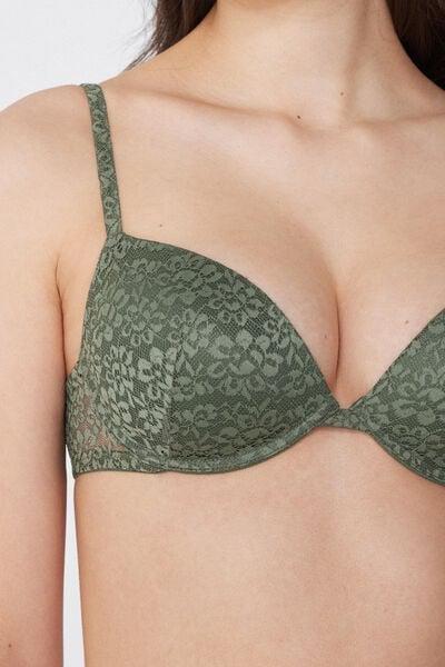 MILITARY GREEN Moscow Recycled Lace Push-Up Bra, 5701_920W, large image number 2