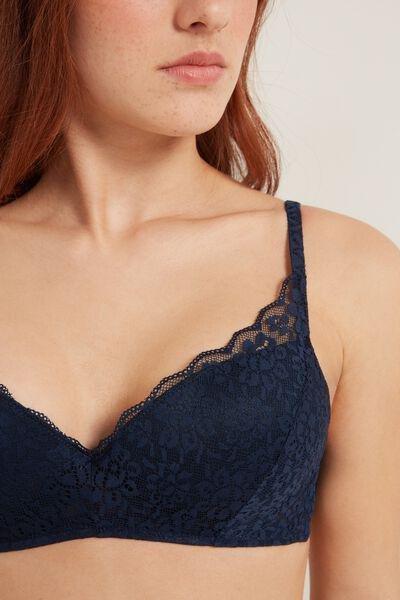 Blue Rome Recycled Lace Padded Push-Up Bra, Absolute Blue, large image number 3