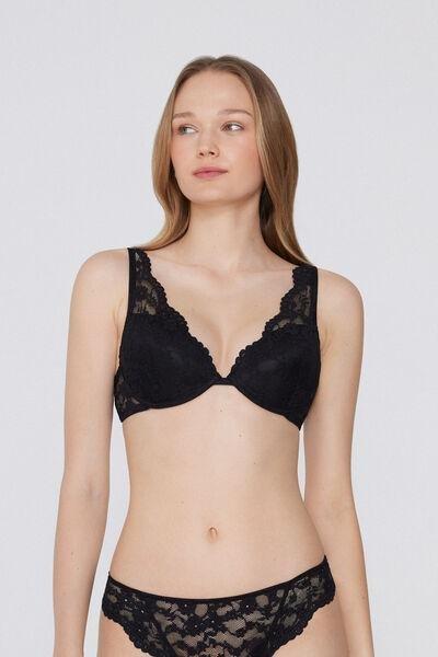 Black Venice Eternal Cotton Push-Up Bra, Black, large image number 1