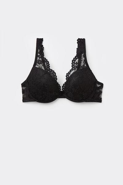 Black Venice Eternal Cotton Push-Up Bra, Black, large image number 4