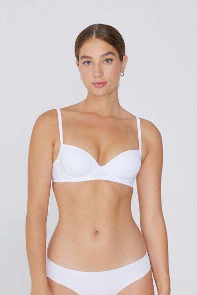 White Microfiber Wien Balconette Bra, , large image number 0