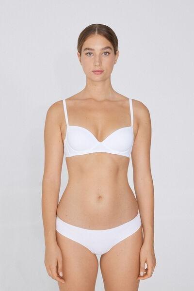 White Microfiber Wien Balconette Bra, , large image number 3