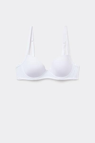 White Microfiber Wien Balconette Bra, , large image number 4