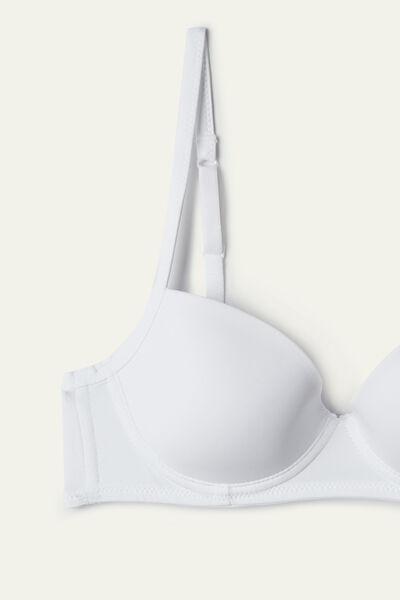 White Microfiber Wien Balconette Bra, White, large image number 7