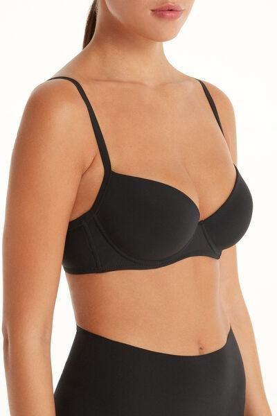 Black Microfiber Wien Balconette Bra, , large image number 3