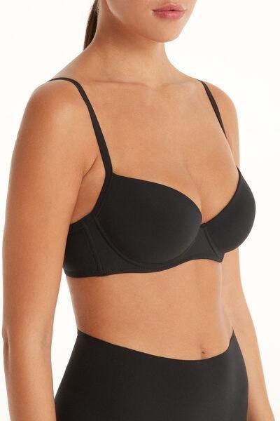 Tezenis - Black Microfiber Wien Balconette Bra