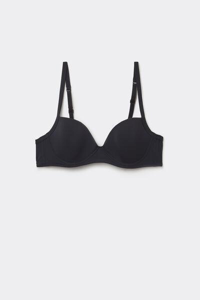 Black Microfiber Wien Balconette Bra, , large image number 4