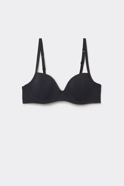 Tezenis - Black Microfiber Wien Balconette Bra