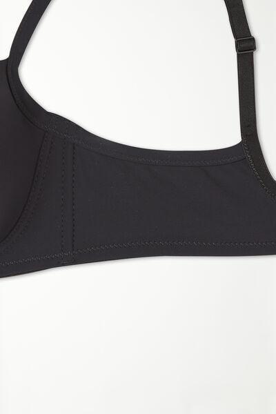 Black Microfiber Wien Balconette Bra, , large image number 6